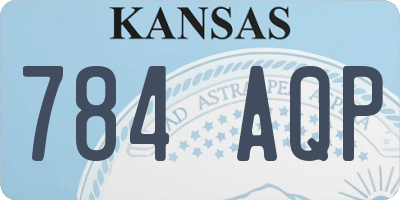 KS license plate 784AQP
