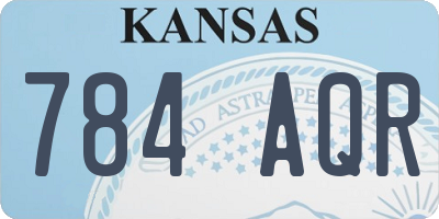 KS license plate 784AQR