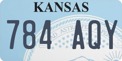 KS license plate 784AQY