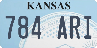 KS license plate 784ARI