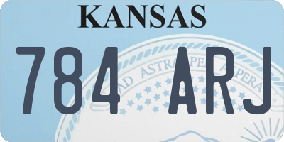 KS license plate 784ARJ
