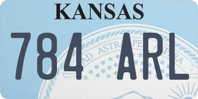 KS license plate 784ARL