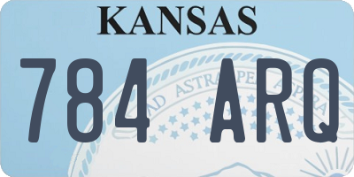 KS license plate 784ARQ