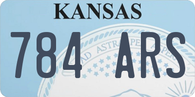 KS license plate 784ARS