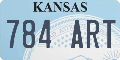 KS license plate 784ART