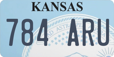 KS license plate 784ARU