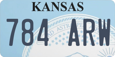 KS license plate 784ARW