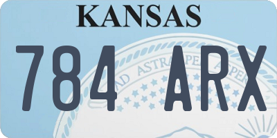 KS license plate 784ARX