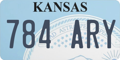 KS license plate 784ARY