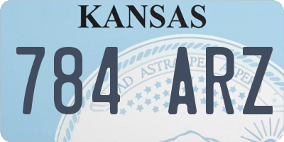 KS license plate 784ARZ