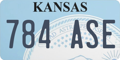 KS license plate 784ASE