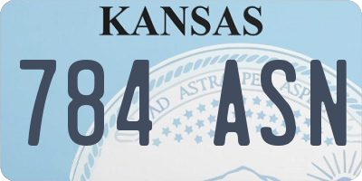 KS license plate 784ASN