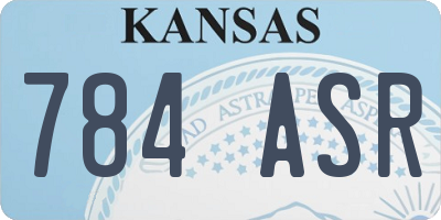 KS license plate 784ASR