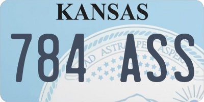 KS license plate 784ASS