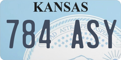 KS license plate 784ASY