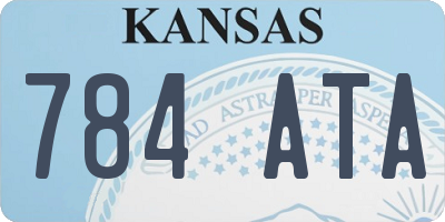 KS license plate 784ATA