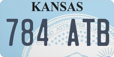 KS license plate 784ATB