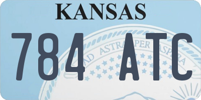KS license plate 784ATC