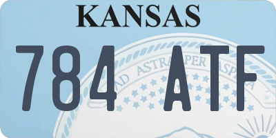 KS license plate 784ATF