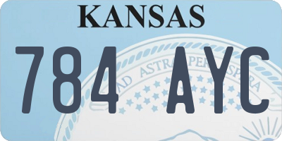 KS license plate 784AYC