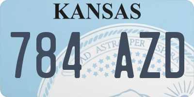 KS license plate 784AZD