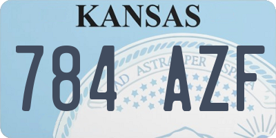 KS license plate 784AZF