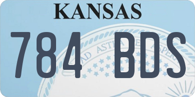 KS license plate 784BDS
