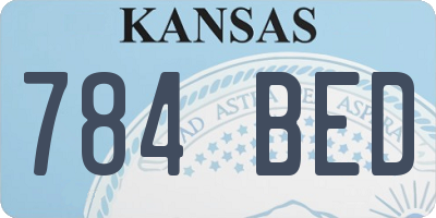 KS license plate 784BED
