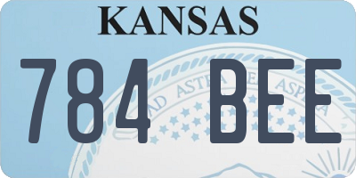 KS license plate 784BEE