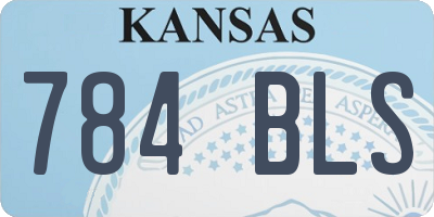 KS license plate 784BLS