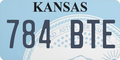 KS license plate 784BTE