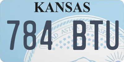 KS license plate 784BTU
