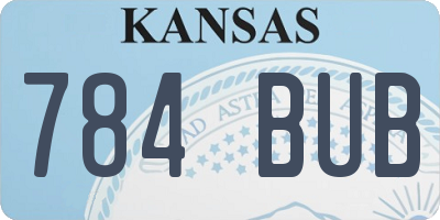 KS license plate 784BUB