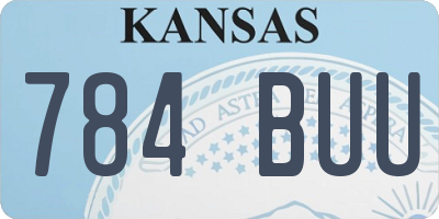 KS license plate 784BUU