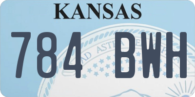 KS license plate 784BWH