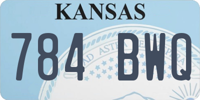 KS license plate 784BWQ