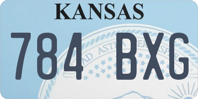 KS license plate 784BXG