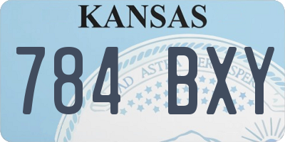 KS license plate 784BXY