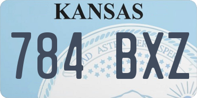 KS license plate 784BXZ