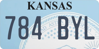 KS license plate 784BYL