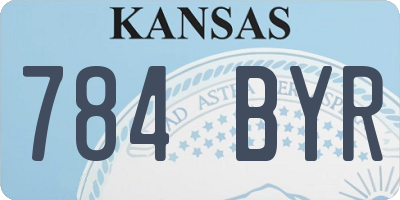 KS license plate 784BYR