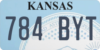 KS license plate 784BYT