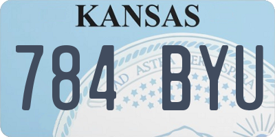 KS license plate 784BYU