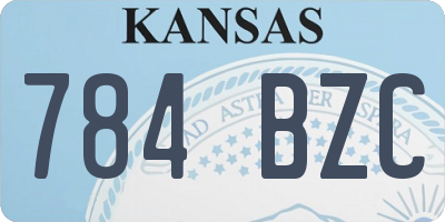 KS license plate 784BZC