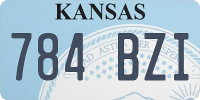 KS license plate 784BZI