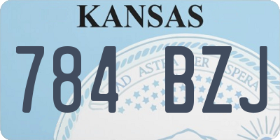 KS license plate 784BZJ