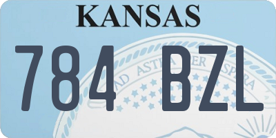 KS license plate 784BZL