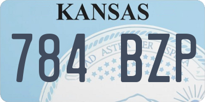KS license plate 784BZP