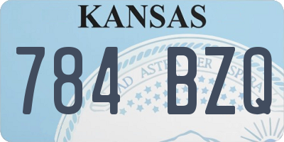 KS license plate 784BZQ