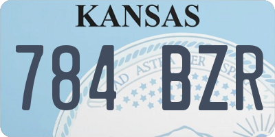 KS license plate 784BZR